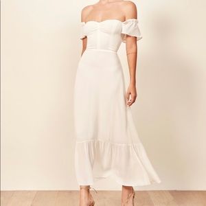 Reformation Butterfly dress in white